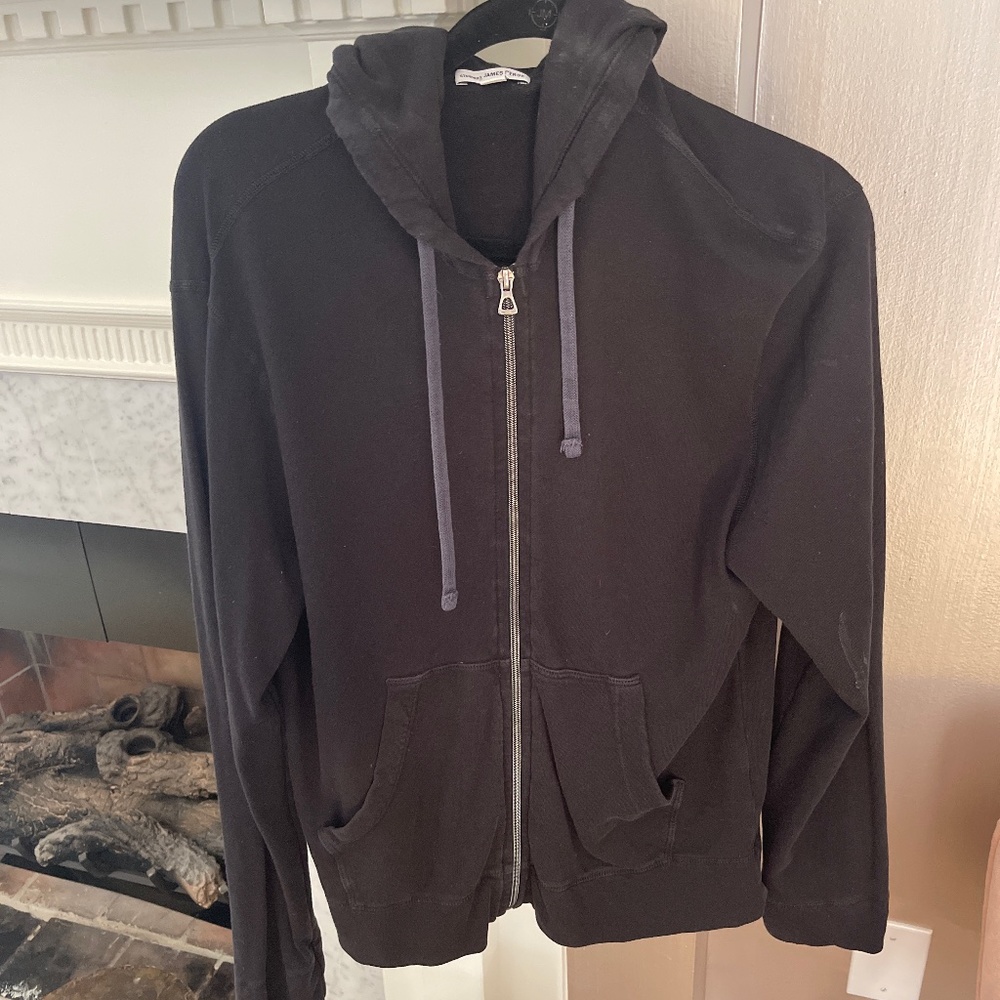 James Perse Black Hoodie Size 2